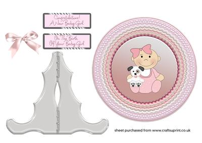 Baby Girl Plate Card