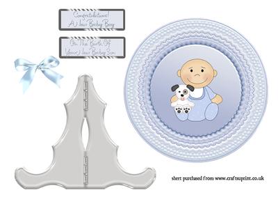 Baby Boy Plate Card
