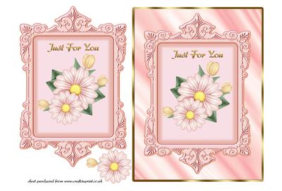 Pink Daisies Card Front