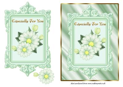Mint Green Daisies Card Front