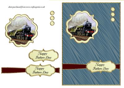 Flying Scotsman Card Front - Fathers Day