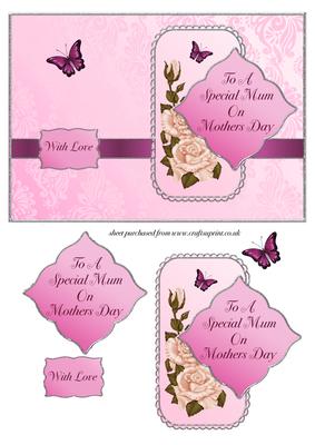 Roses & Butterflies - Mothers Day
