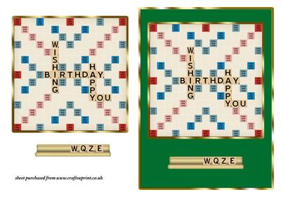 Word Game Birthday Card Front