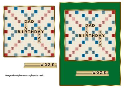 Word Game Birthday Card Front - Dad