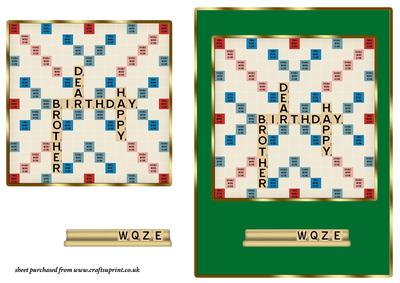 Word Game Birthday Card Front - Brother