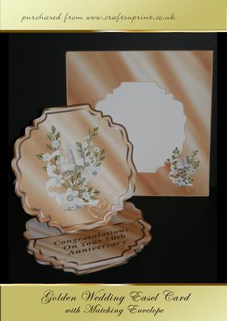 Golden Wedding Easel Card Kit