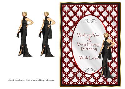 Red & Black Deco Card