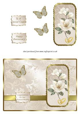 White Mangolias & Butterfly Diamond Wedding