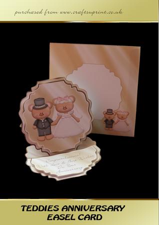 Teddies Anniversary Easel Card Kit