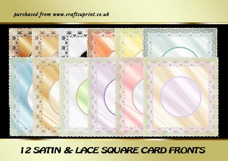 Satin & Lace Square Card Fronts