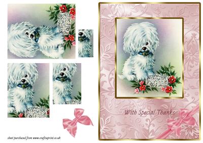 Puppy Pyramid Card - Thank You