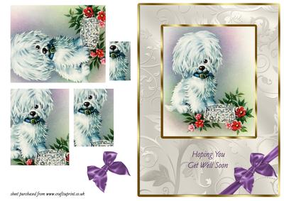 Puppy Pyramid Card - Get Well