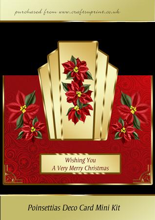 Poinsettia Deco Card Mini Kit