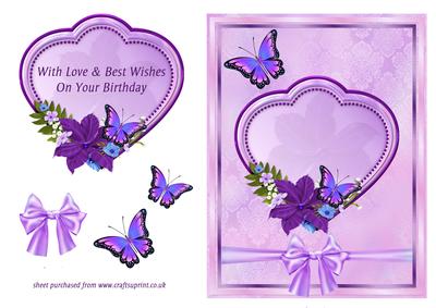 Purple Flowers & Butterflies