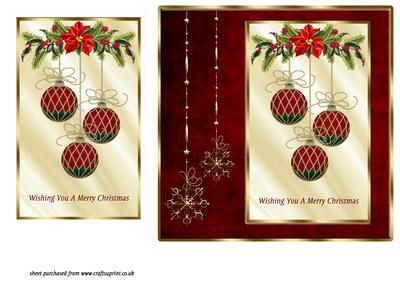 Christmas Baubles Card Front