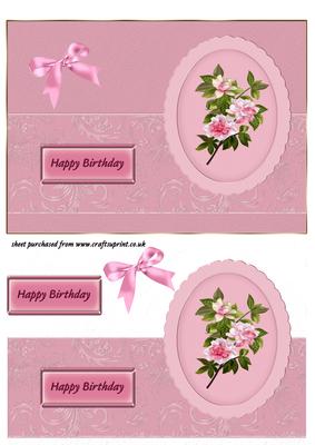 Floral Cameo Birthday Card