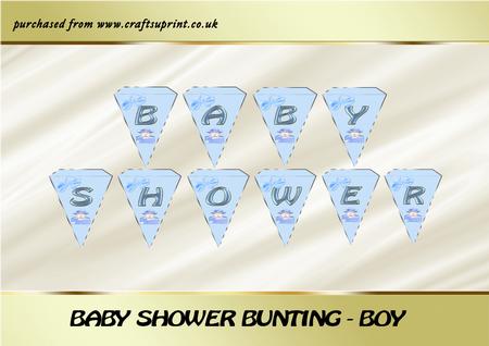 Baby Shower Bunting - Boy