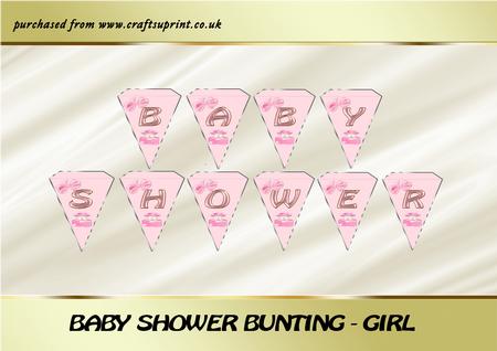 Baby Shower Bunting - Girl