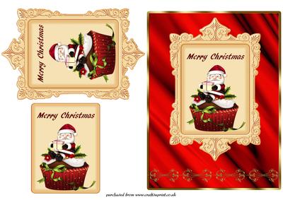 Santa Cupcake Card Front