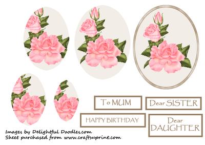 Pink Rose Oval Pyramid