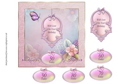 Butterfly & Tag Card Front