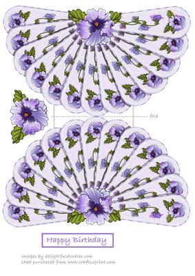 Pansy Fan Happy Birthday