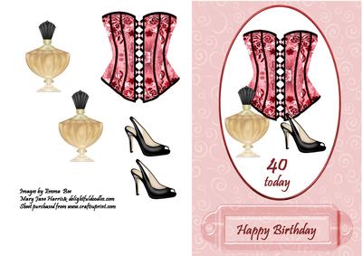 40th Birthday Pink Corset