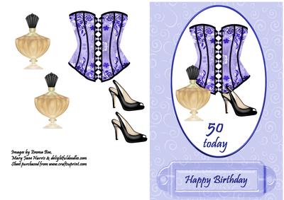 50th Birthday Blue Corset