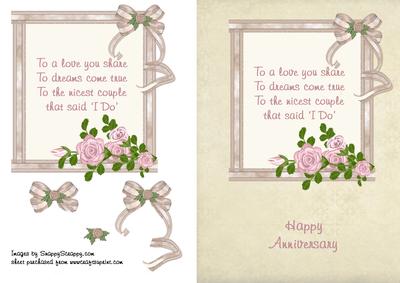 Rose & Ribbon Anniversary Card