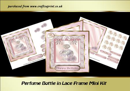 Perfume Bottle in Lace Frame Mini Kit