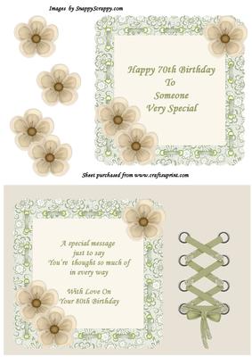 70th & 80th Birthday Flowers & Lace