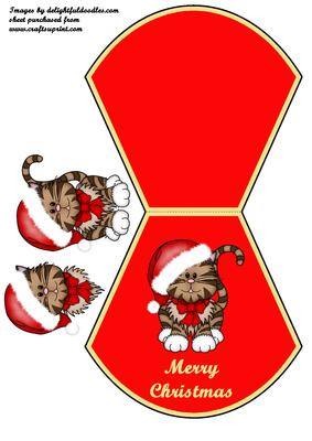 Christmas Kitty Wobble Card