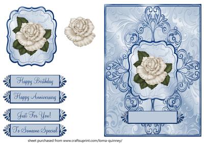 White Rose Card Front