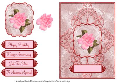 Pink Rose Card Front