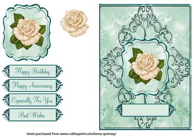 Cream Rose Card Front