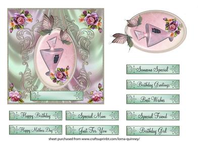 Perfume & Butterflies Card Front