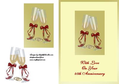 Champagne Glasses 40th Anniversary