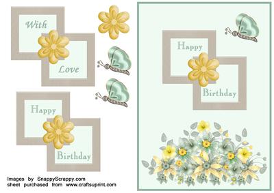 Green & Yellow Flowers Birthday