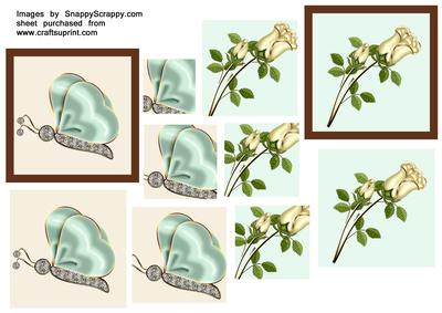 Roses & Butterfles Pyramid Toppers 2
