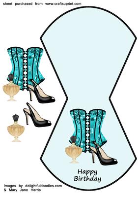 Teale Corset Wobble Card