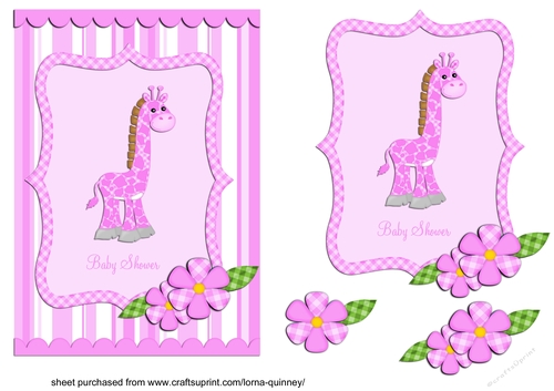 Pink Giraffe Baby Shower