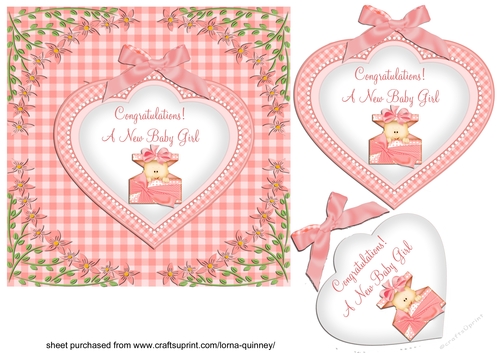 Baby In A Box - New Baby Giirl Card