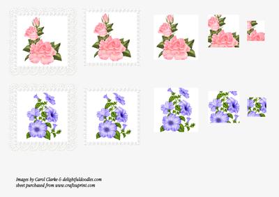 Roses & Petunias Pramid Toppers