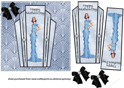 Mothers Day Deco Lady  2 Card Front