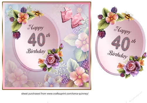 Summer Flowers 40th Birthday