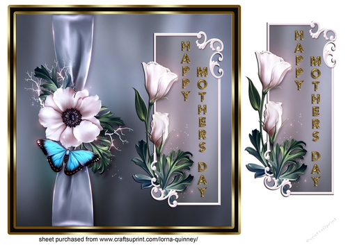 Flowers & Butterfly Mothers Day Card