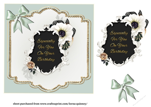Green & Gold Floral Birthday