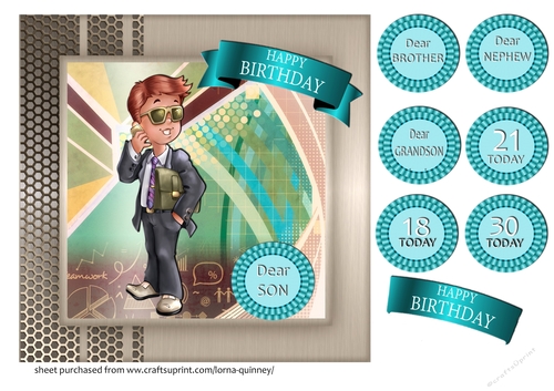 Business Man Birthday Card