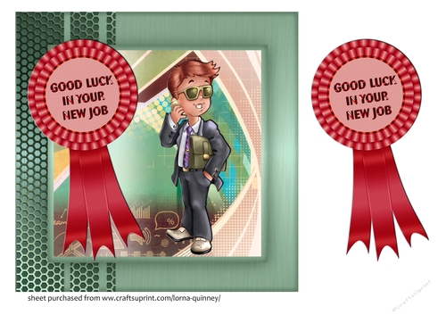 Business Man New Job Card
