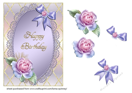 Lilac Roses Card Front